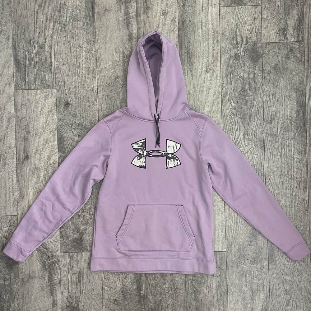 Under Armour Women's Purple Camo Logo Hoodie
